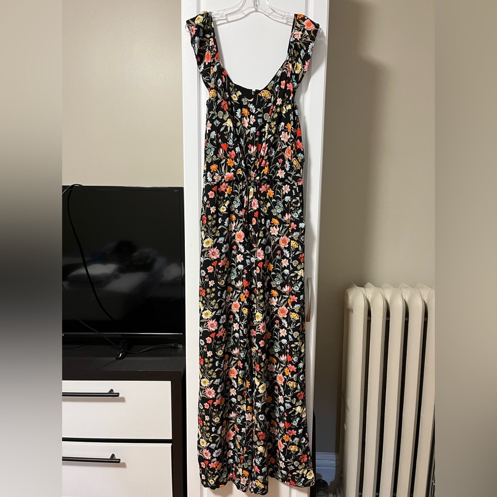 LOFT floral jumpsuit